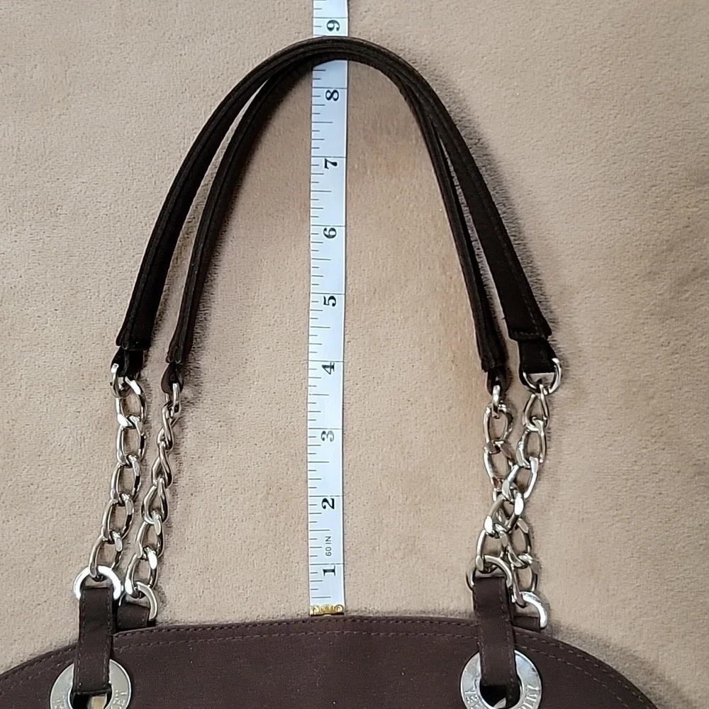 Vera Bradley Solid Brown Quilted Studded Doctor Stachel Shoulder Bag EUC